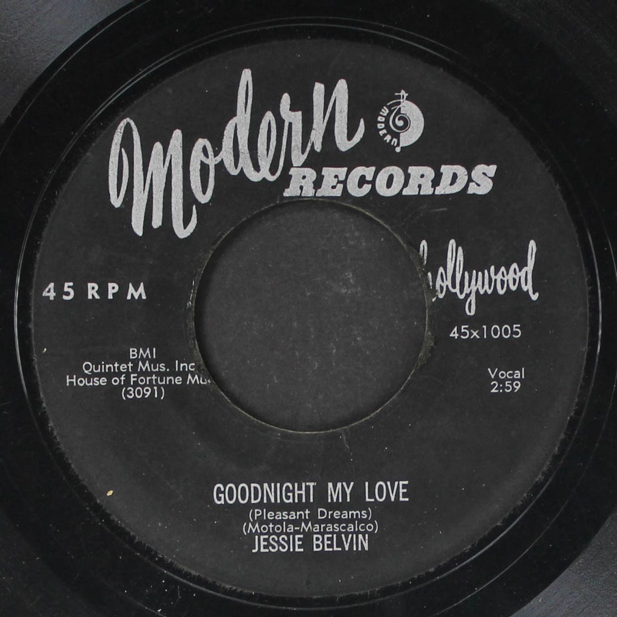 goodnight my love / let me love you tonight by JESSIE BELVIN