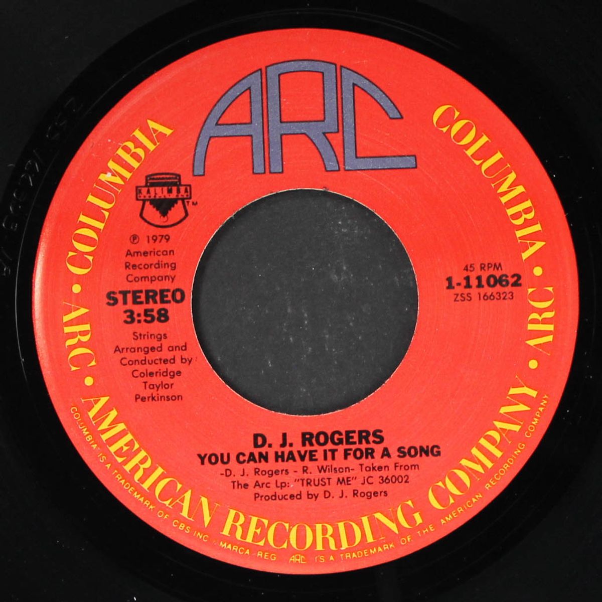 you can have it for a song / never had a reason to dance till now by D.J. ROGERS