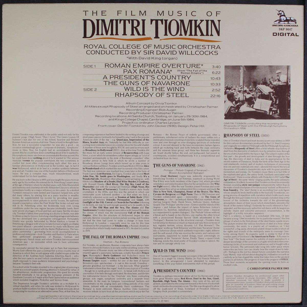 the film music of by DIMITRI TIOMKIN