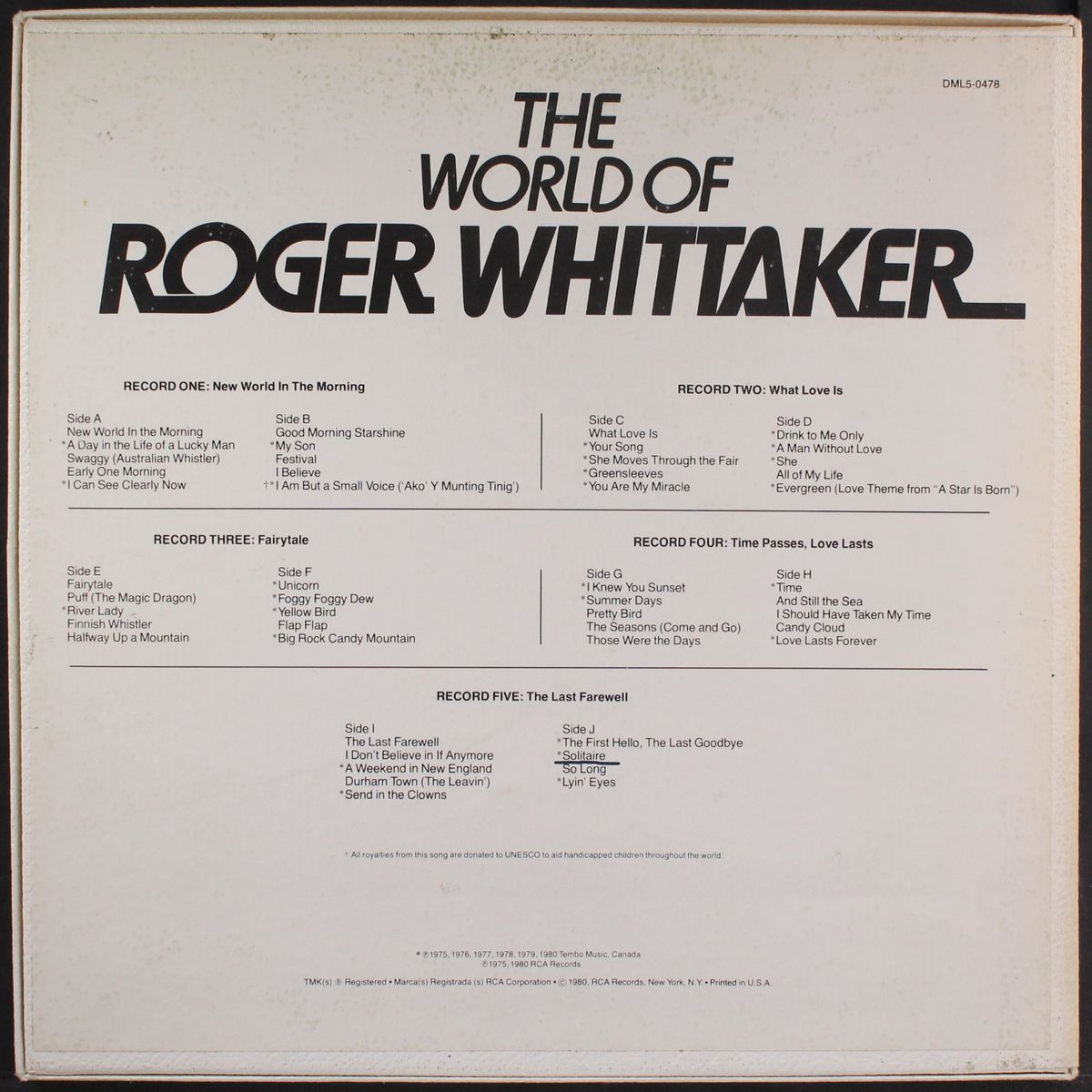the world of by ROGER WHITTAKER