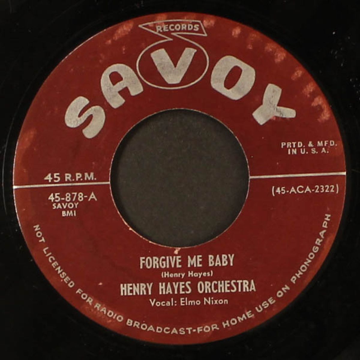 forgive me baby / over here, pretty baby by HENRY HAYES