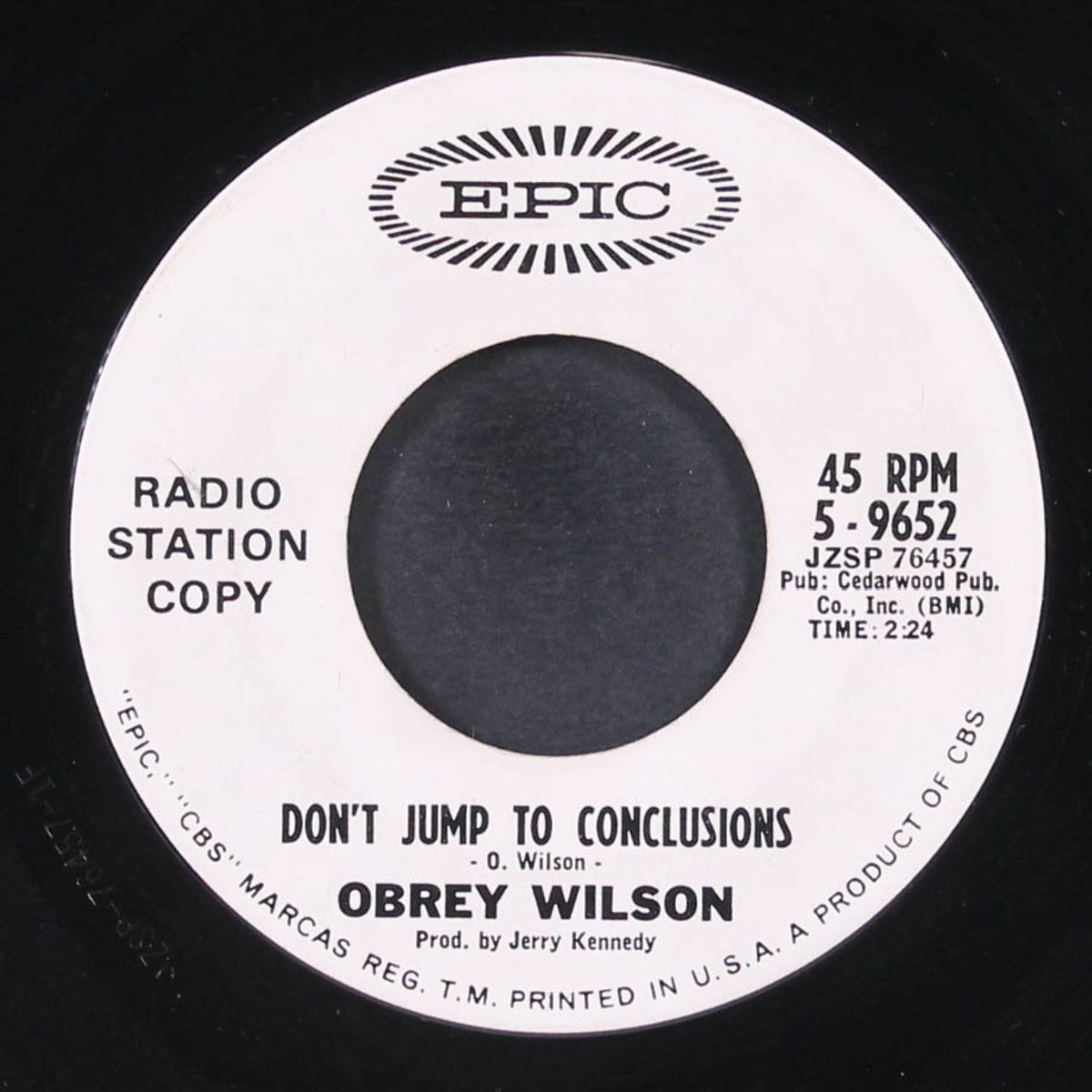 don't jump to conclusions / a little bit of heartache by OBREY WILSON