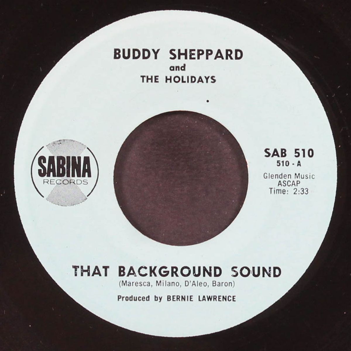 now it's all over / that background sound by BUDDY SHEPPARD & HOLIDAYS