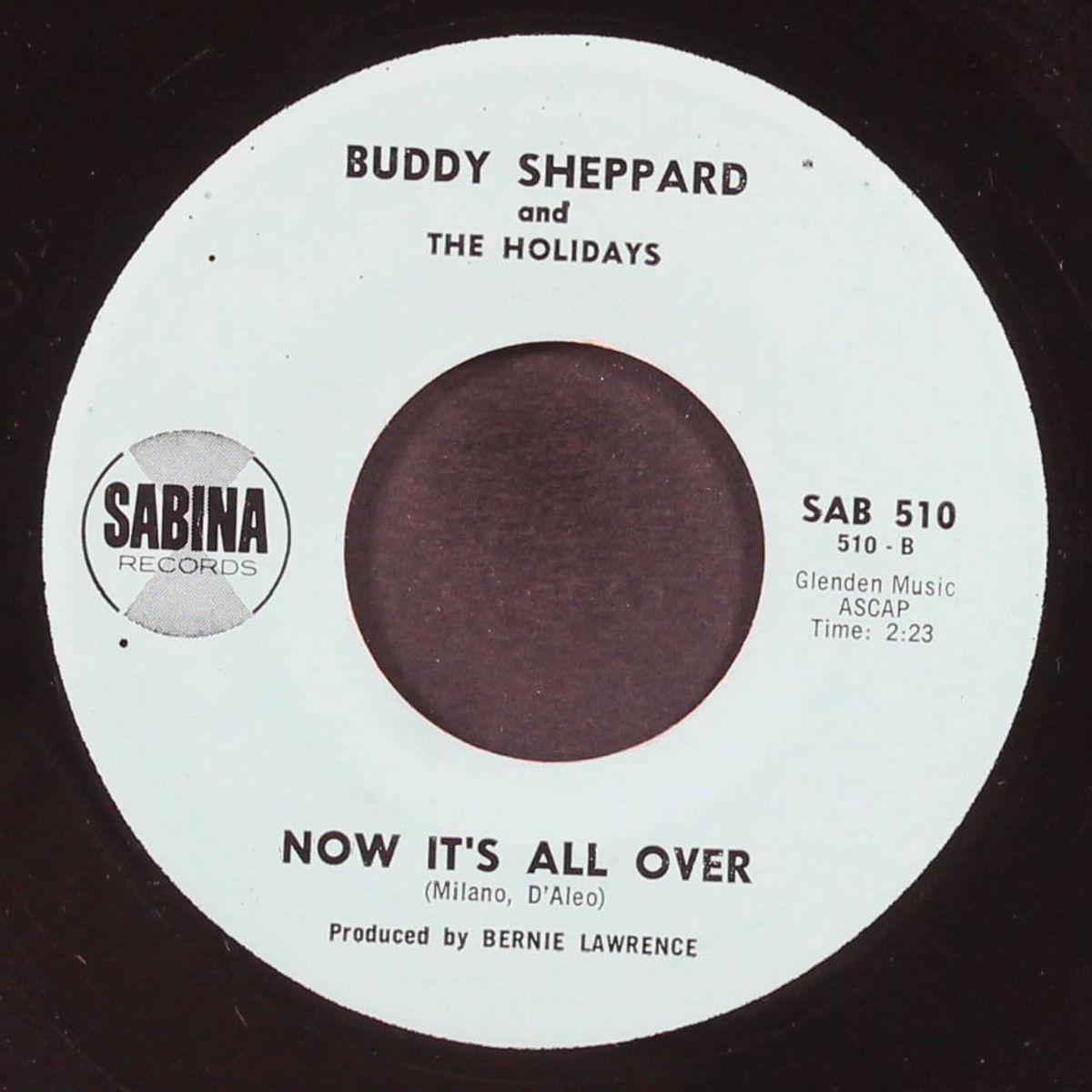 now it's all over / that background sound by BUDDY SHEPPARD & HOLIDAYS