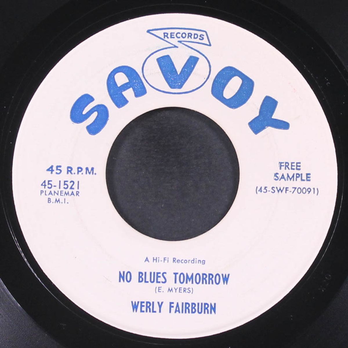 telephone baby / no blues tomorrow by WERLY FAIRBURN