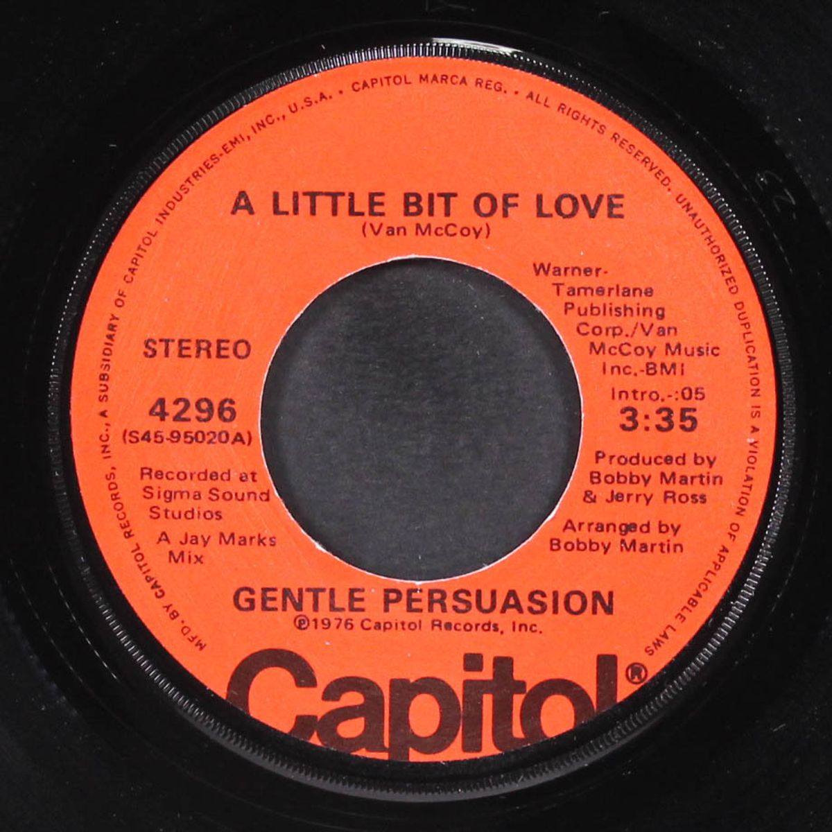 a little bit of love / falling in love again by GENTLE PERSUASION