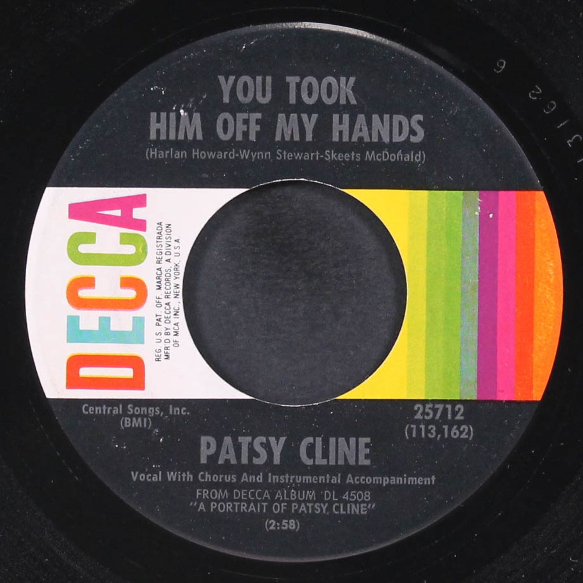 you took him off my hands / does your heart beat for me by PATSY CLINE