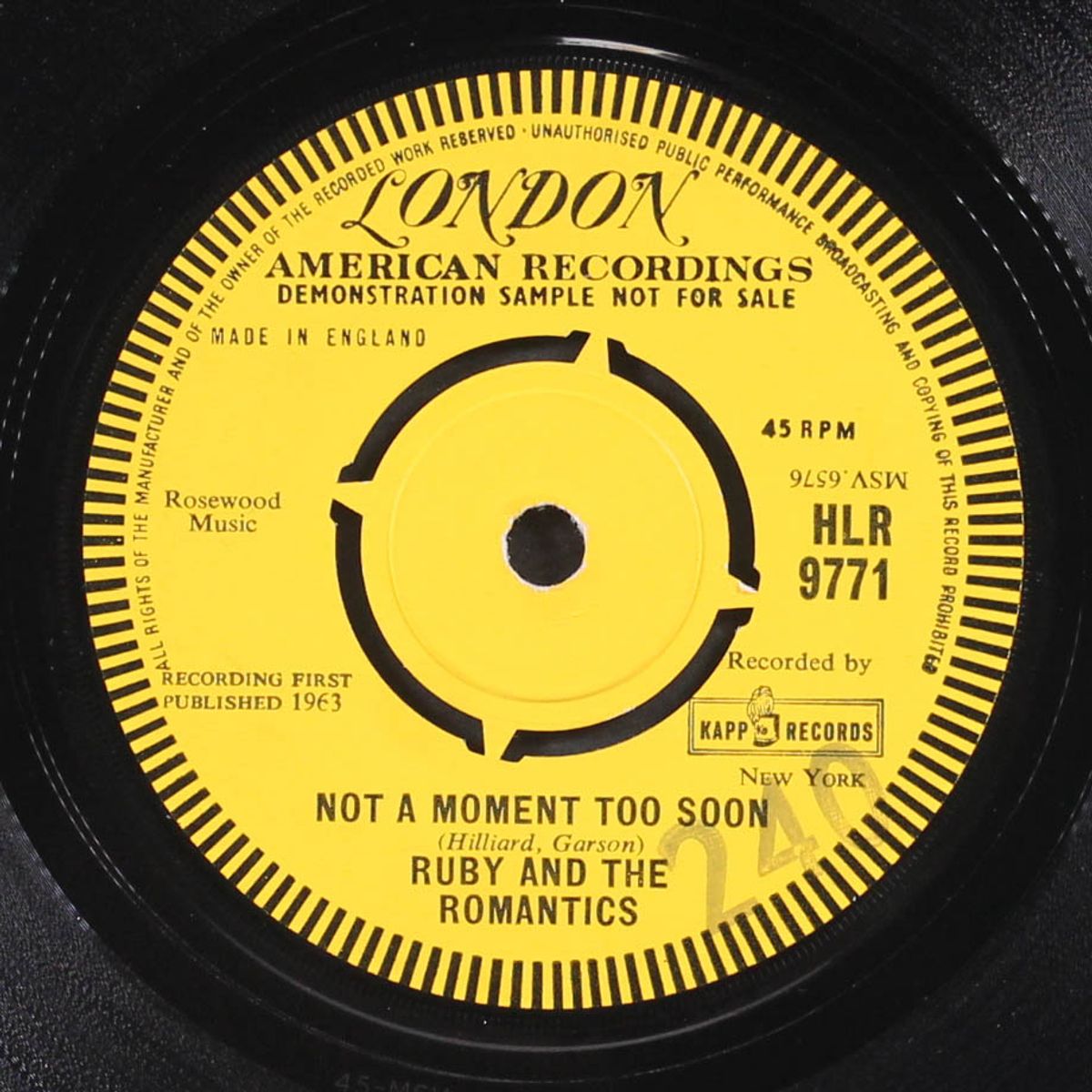 hey there lonely boy / not a moment too soon by RUBY & ROMANTICS