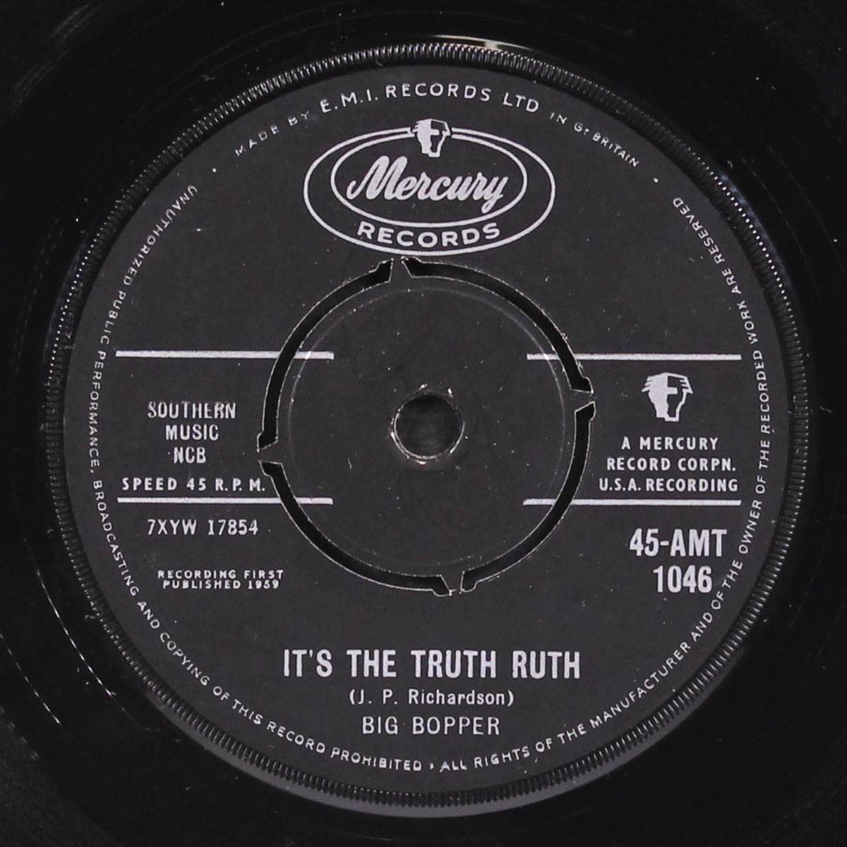 it's the truth, ruth / that's what i'm talking about by BIG BOPPER