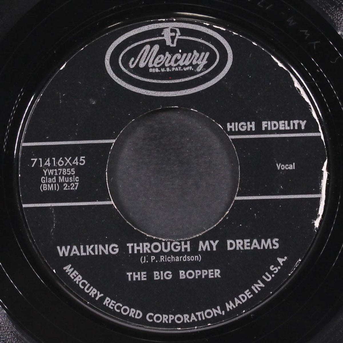 walking through my dreams / someone watching over you by BIG BOPPER