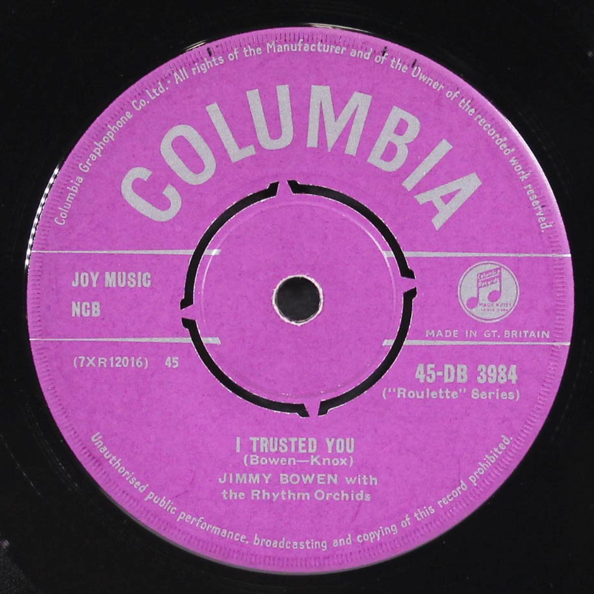 warm up to me baby / i trusted you by JIMMY BOWEN