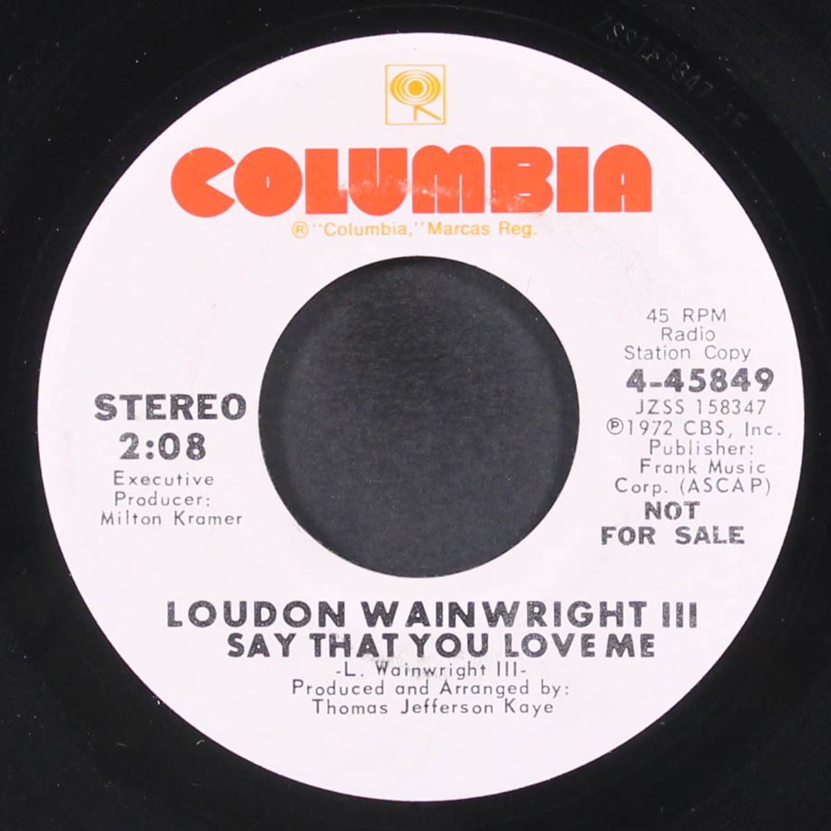 say that you love me / mono by LOUDON WAINWRIGHT III