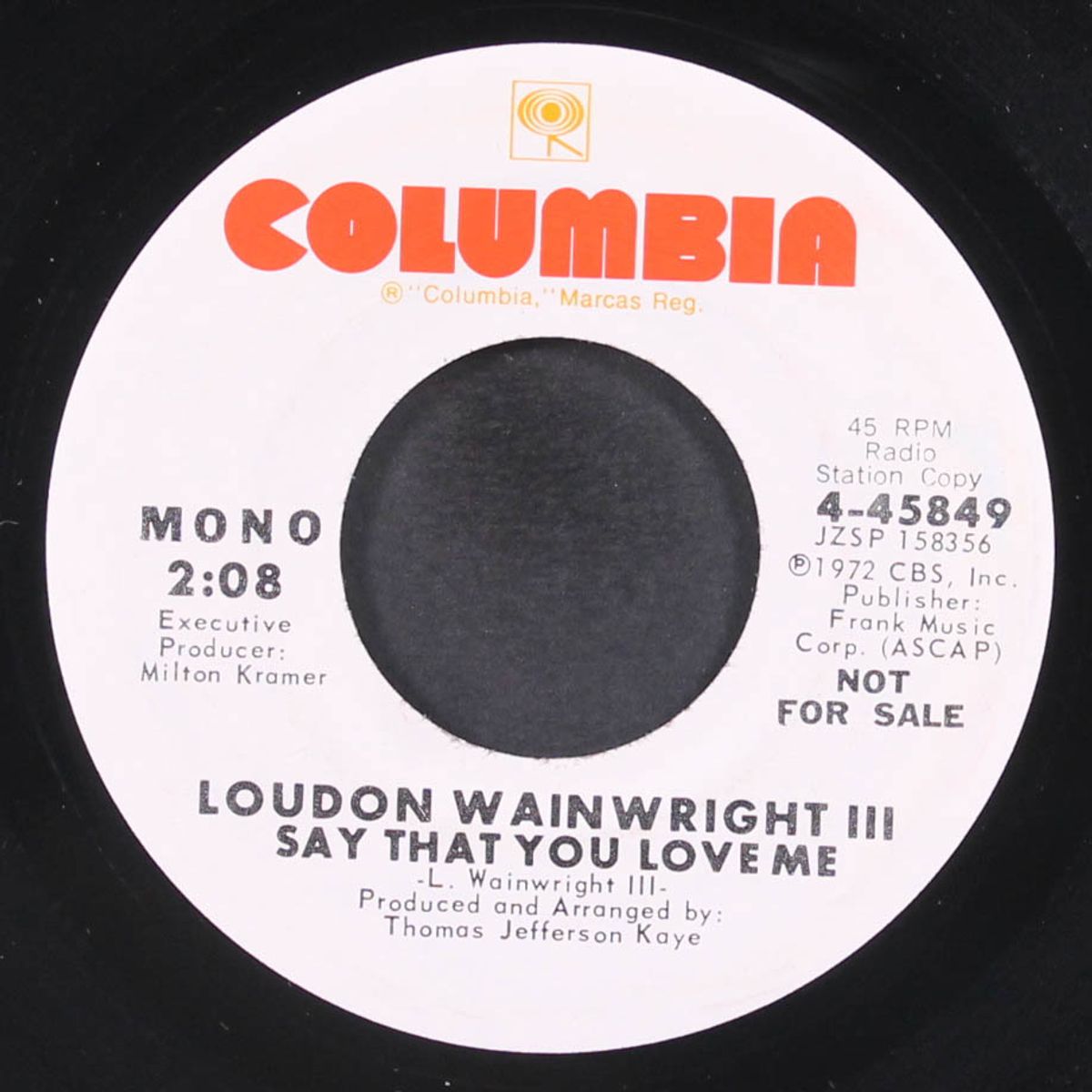 say that you love me / mono by LOUDON WAINWRIGHT III