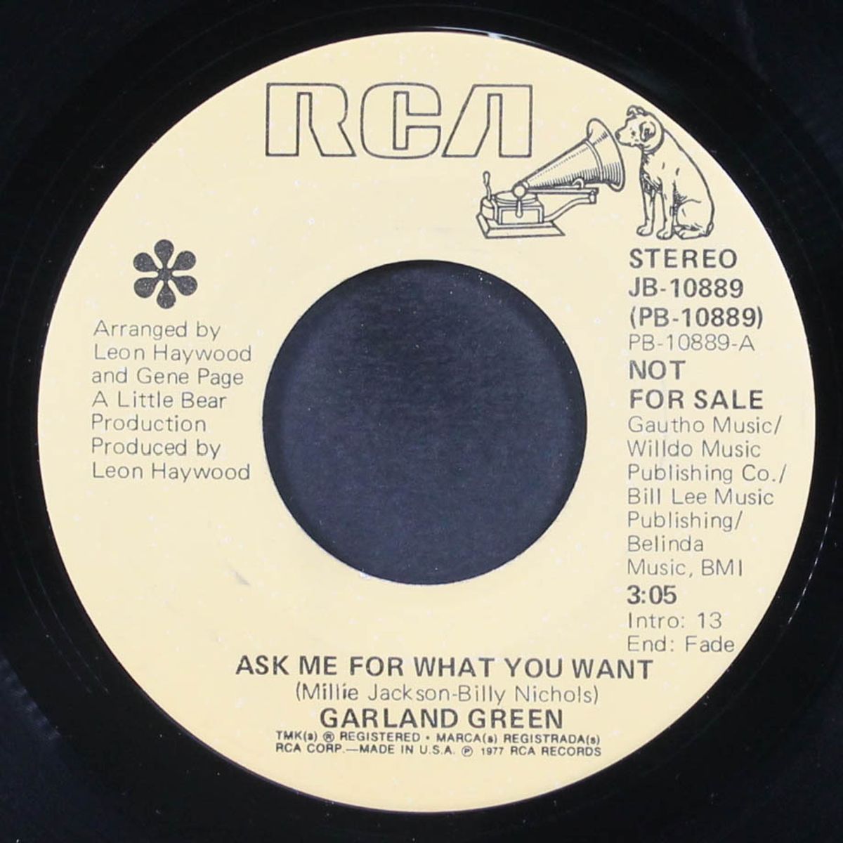 don't let love walk out on us / ask me for what you want by GARLAND GREEN