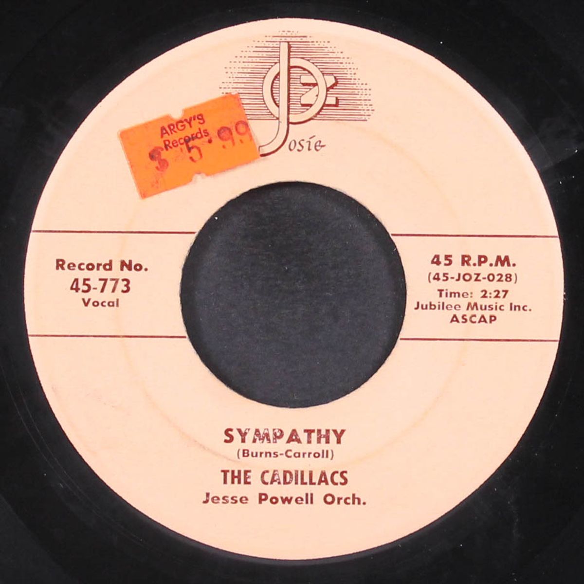 sympathy / no chance by CADILLACS