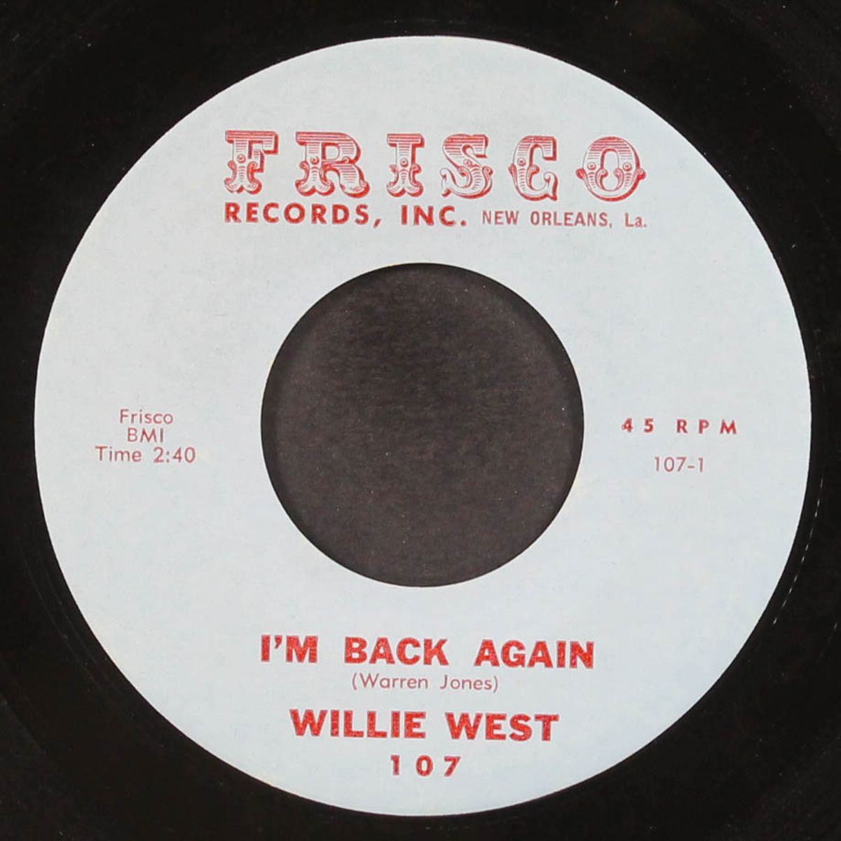 i'm back again / lost love by WILLIE WEST