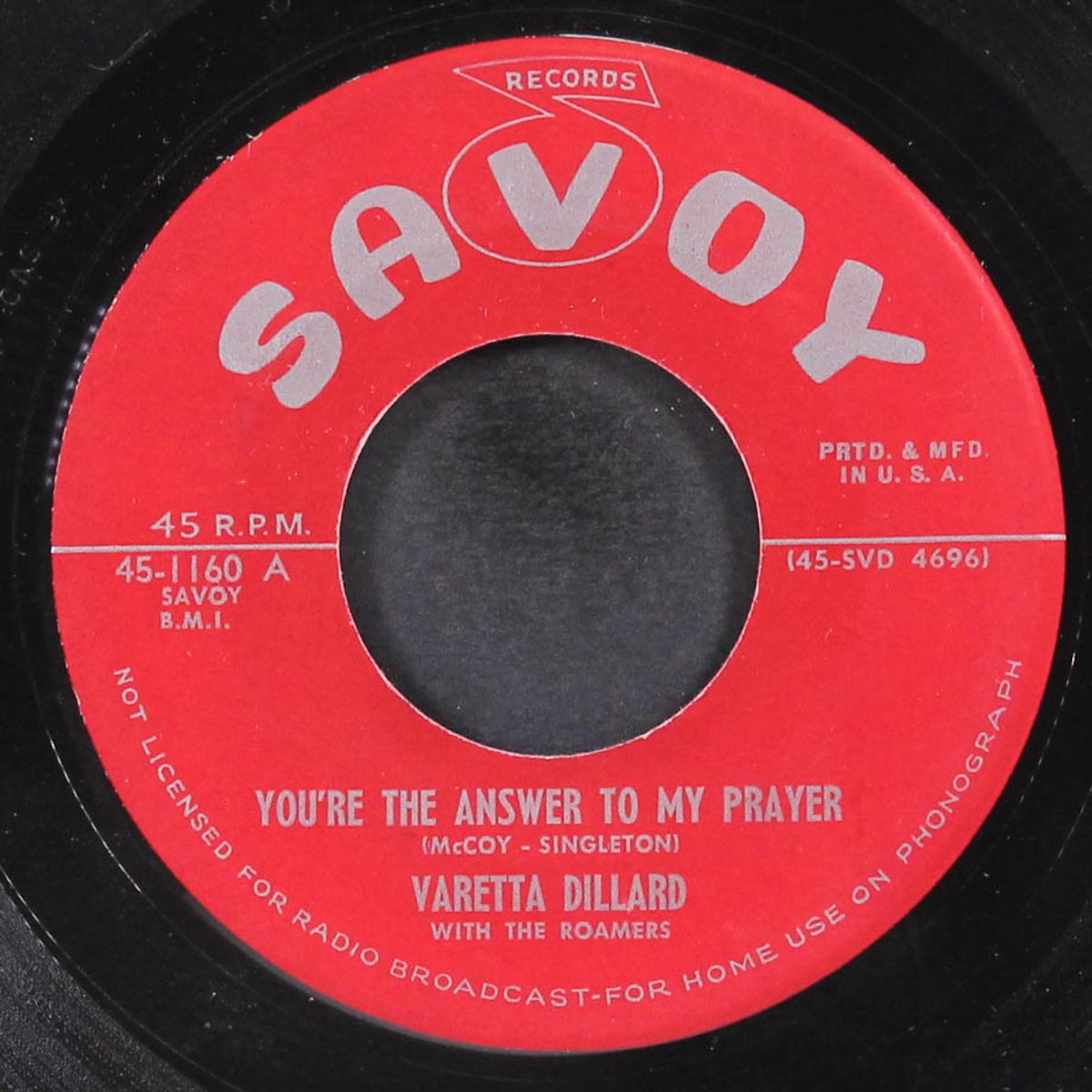 promise mr. thomas / you're the answer to my prayers by VARETTA DILLARD & ROAMERS