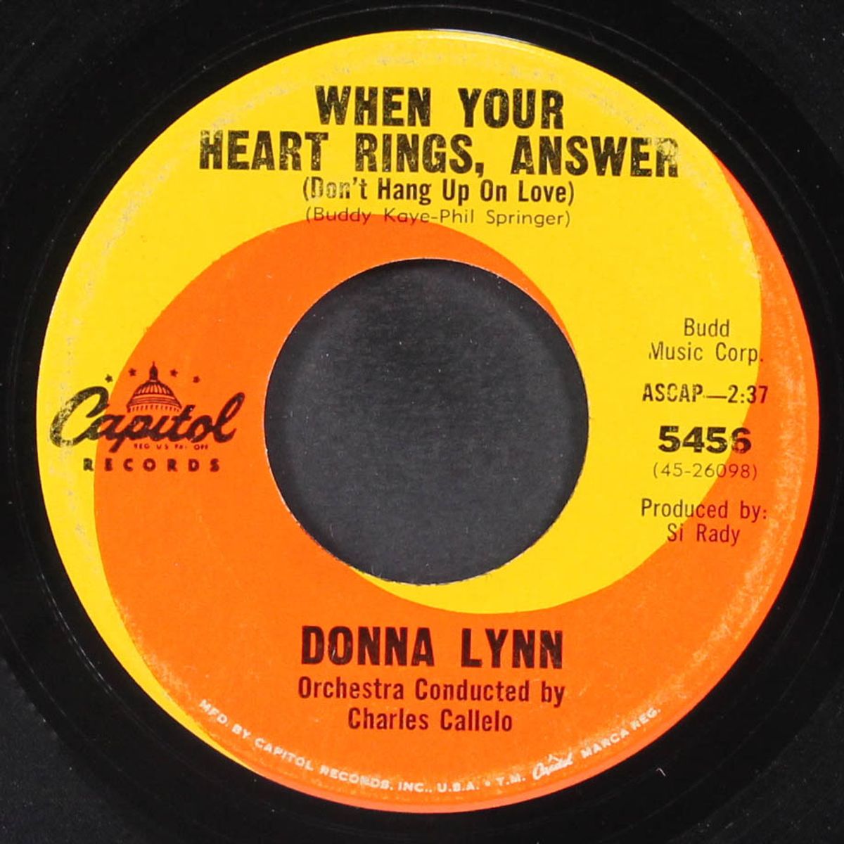 true blue / when your heart rings, answer by DONNA LYNN