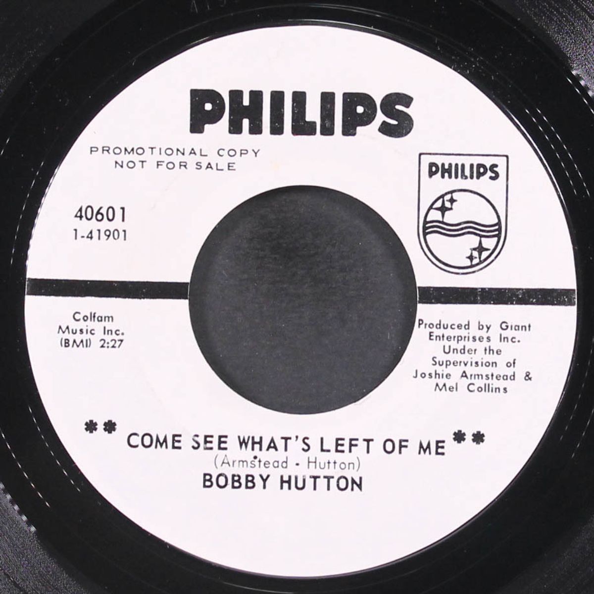 come see what's left of me / then you can tell me goodbye by BOBBY HUTTON