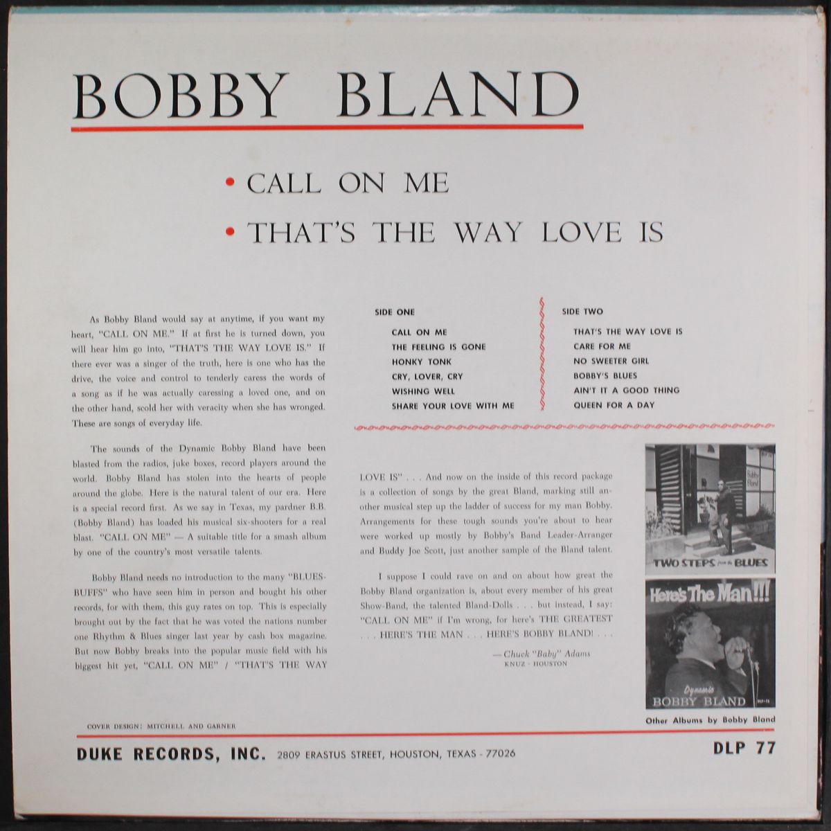 call on me by BOBBY BLAND