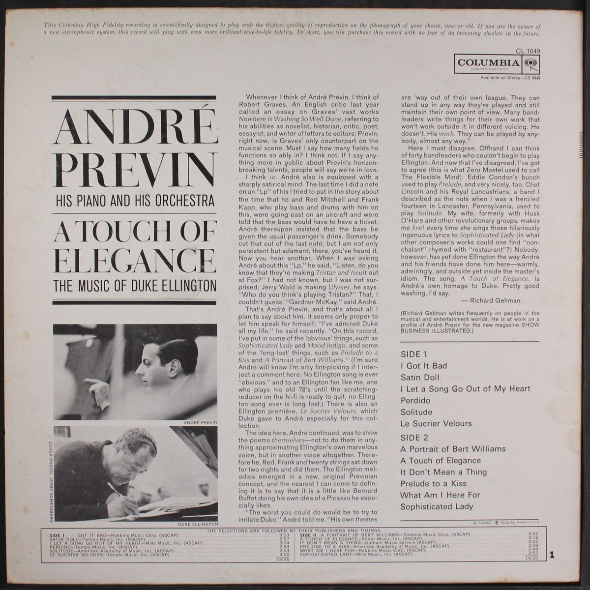 a touch of elegance by ANDRE PREVIN