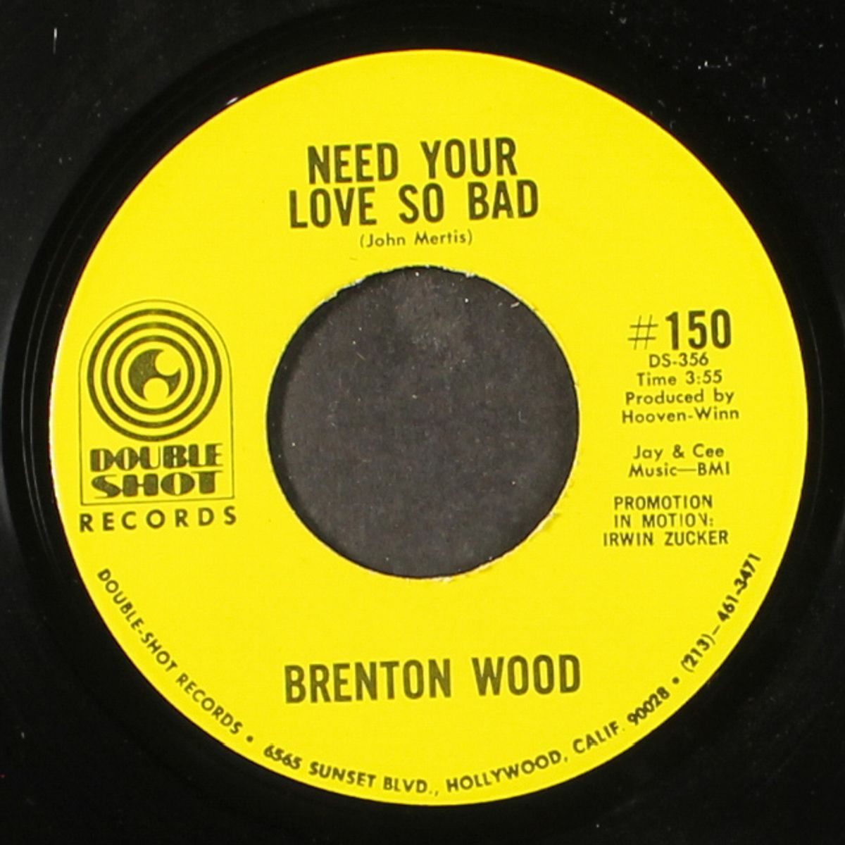boogaloosa, louisian' / need your love so bad by BRENTON WOOD