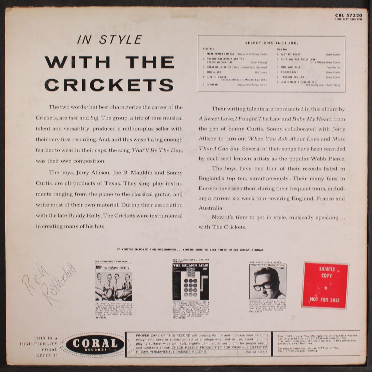 in style with the crickets by CRICKETS