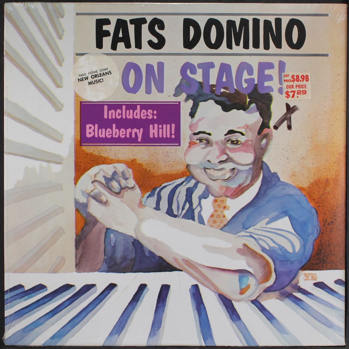 on stage by FATS DOMINO