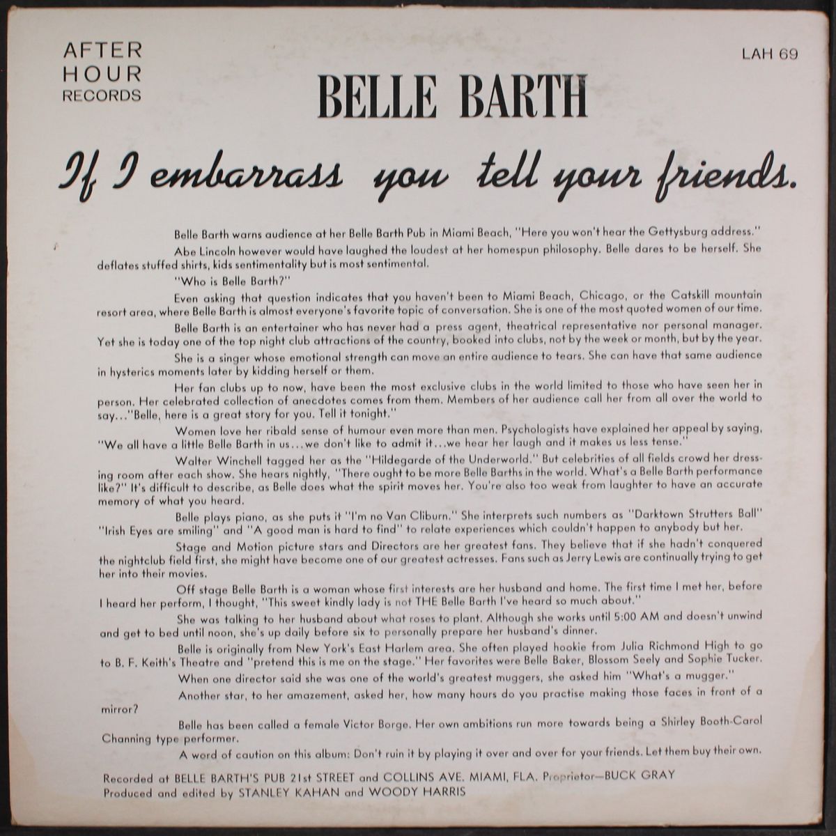 if i embarrass you tell your friends by BELLE BARTH