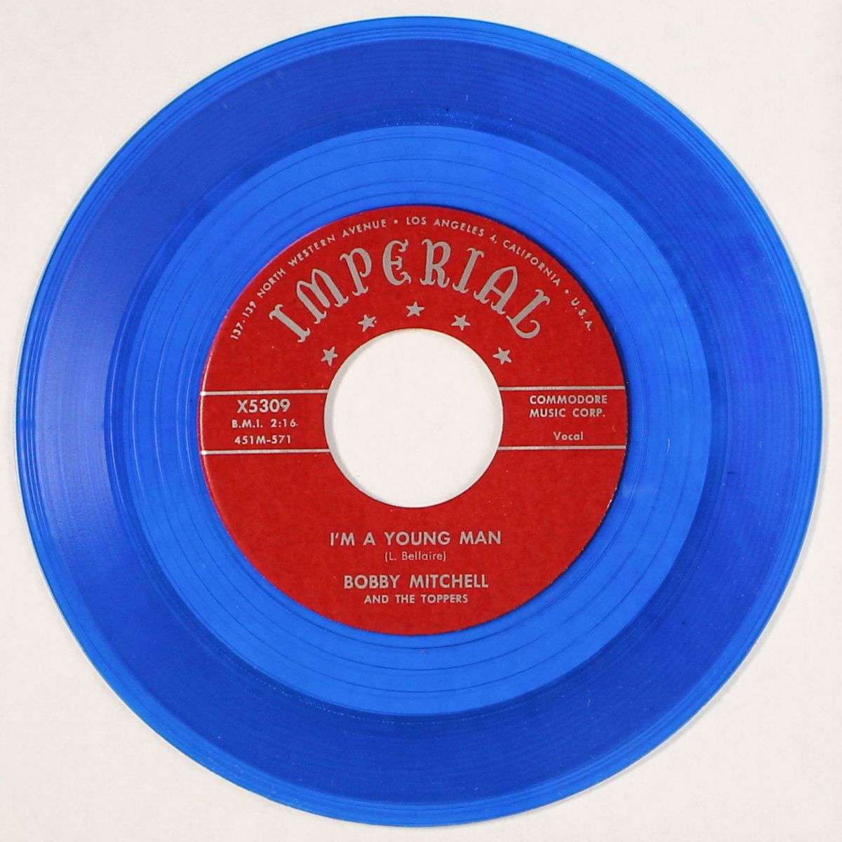 i 'm a young man / she couldn't be found by BOBBY MITCHELL & TOPPERS
