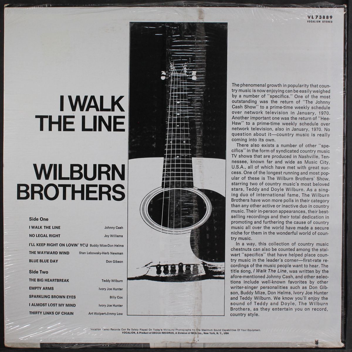 i walk the line by WILBURN BROS