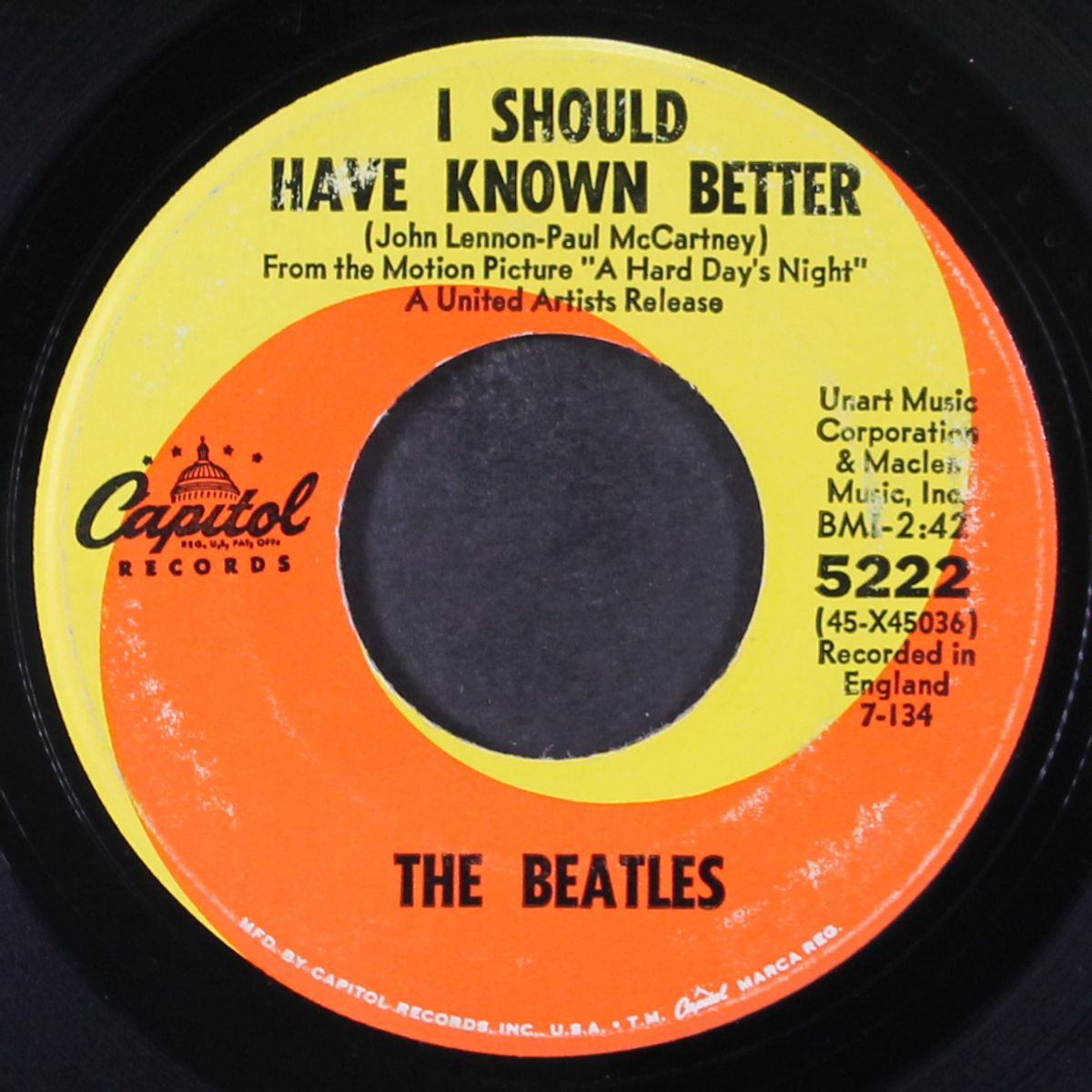 a hard day's night / i should have known better by BEATLES