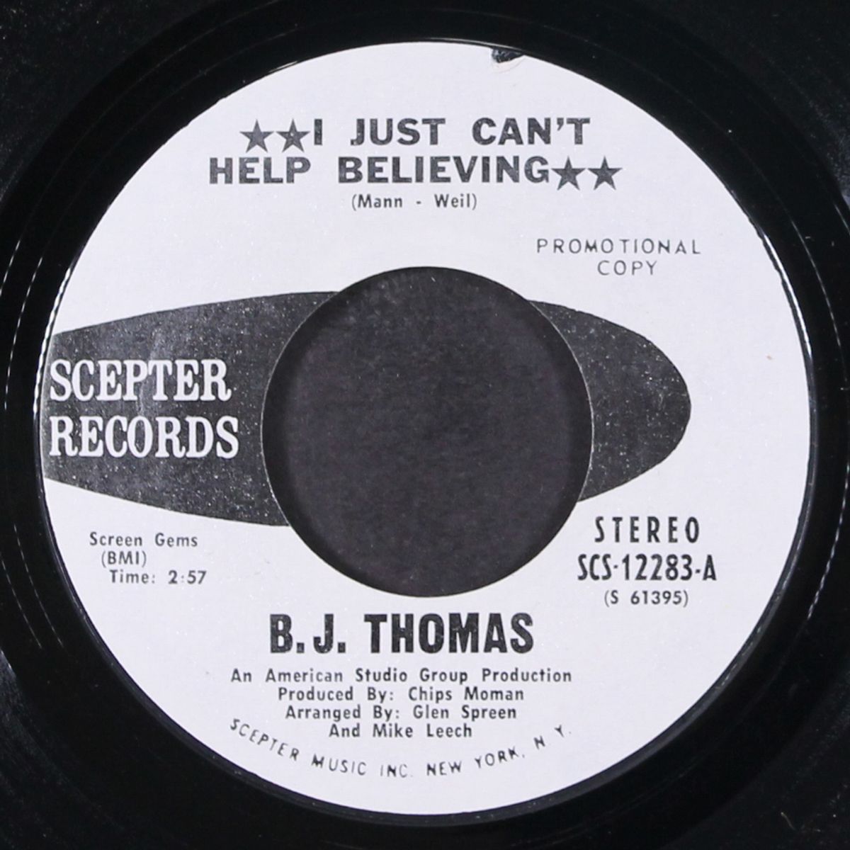 send my picture to scranton, pa / i just can't help believing by B.J. THOMAS