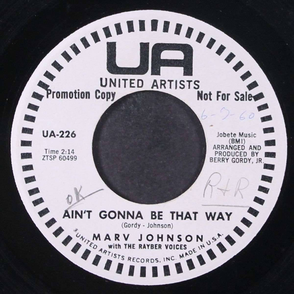 ain't gonna be that way / all the love i've got by MARV JOHNSON
