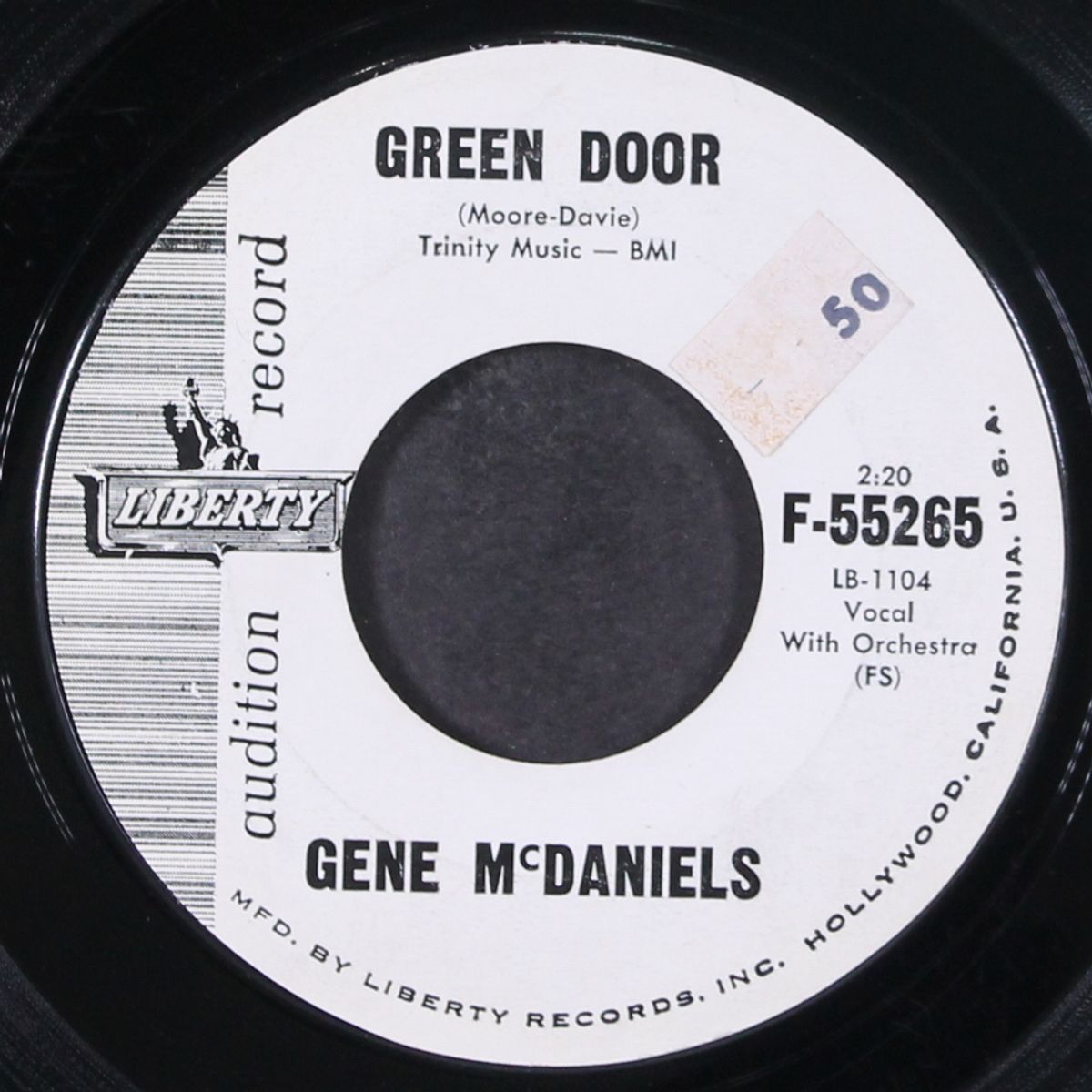 the green door by GENE MCDANIELS