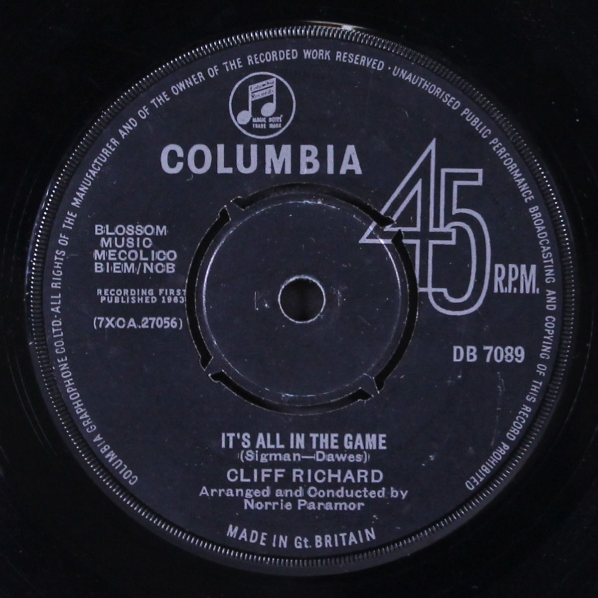 it's all in the game by CLIFF RICHARD