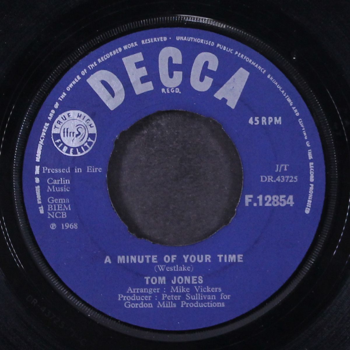 a minute of your time by TOM JONES