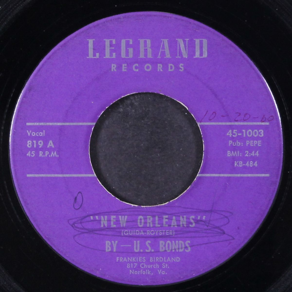 new orleans / please forgive me by GARY U.S. BONDS