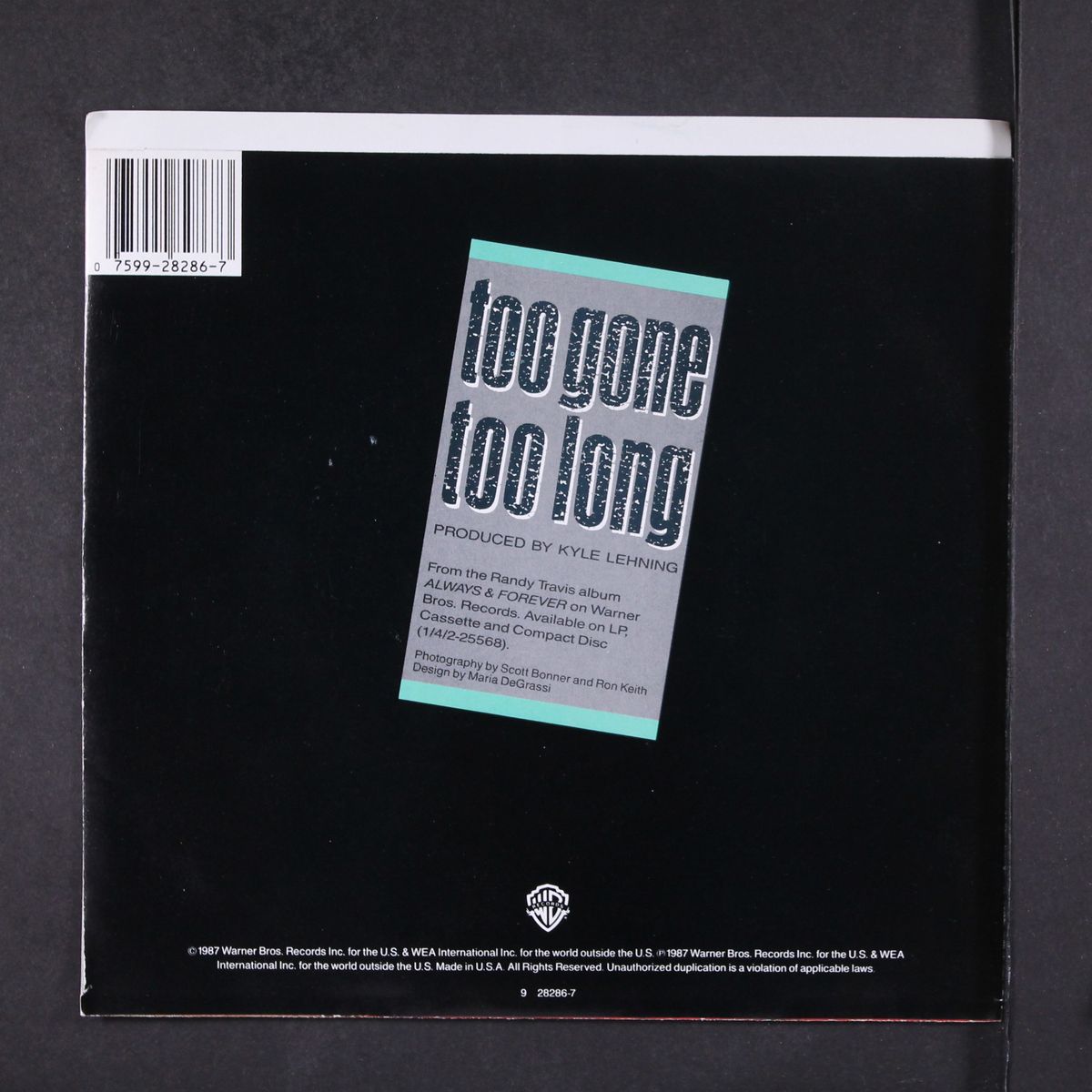 too gone too long / my house by RANDY TRAVIS