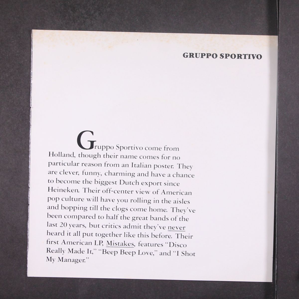 disco really made it by GRUPPO SPORTIVO