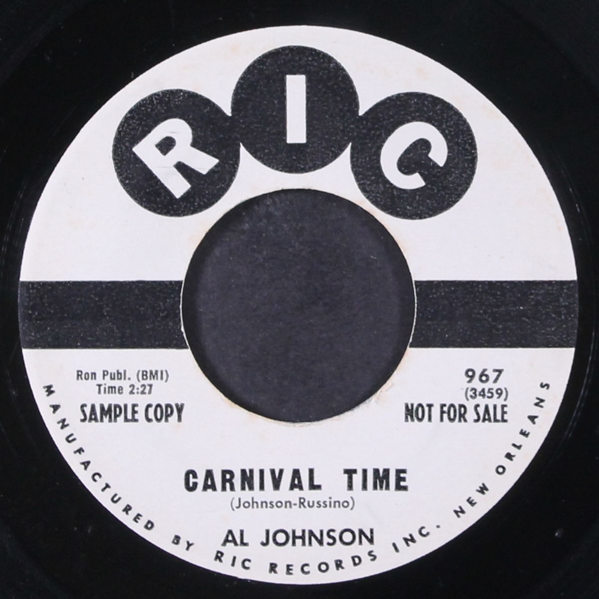 carnival time / good lookin by AL JOHNSON