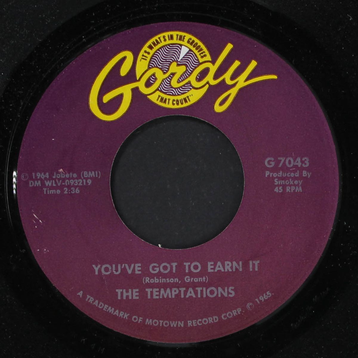 since i lost my baby / you've got to earn it by TEMPTATIONS