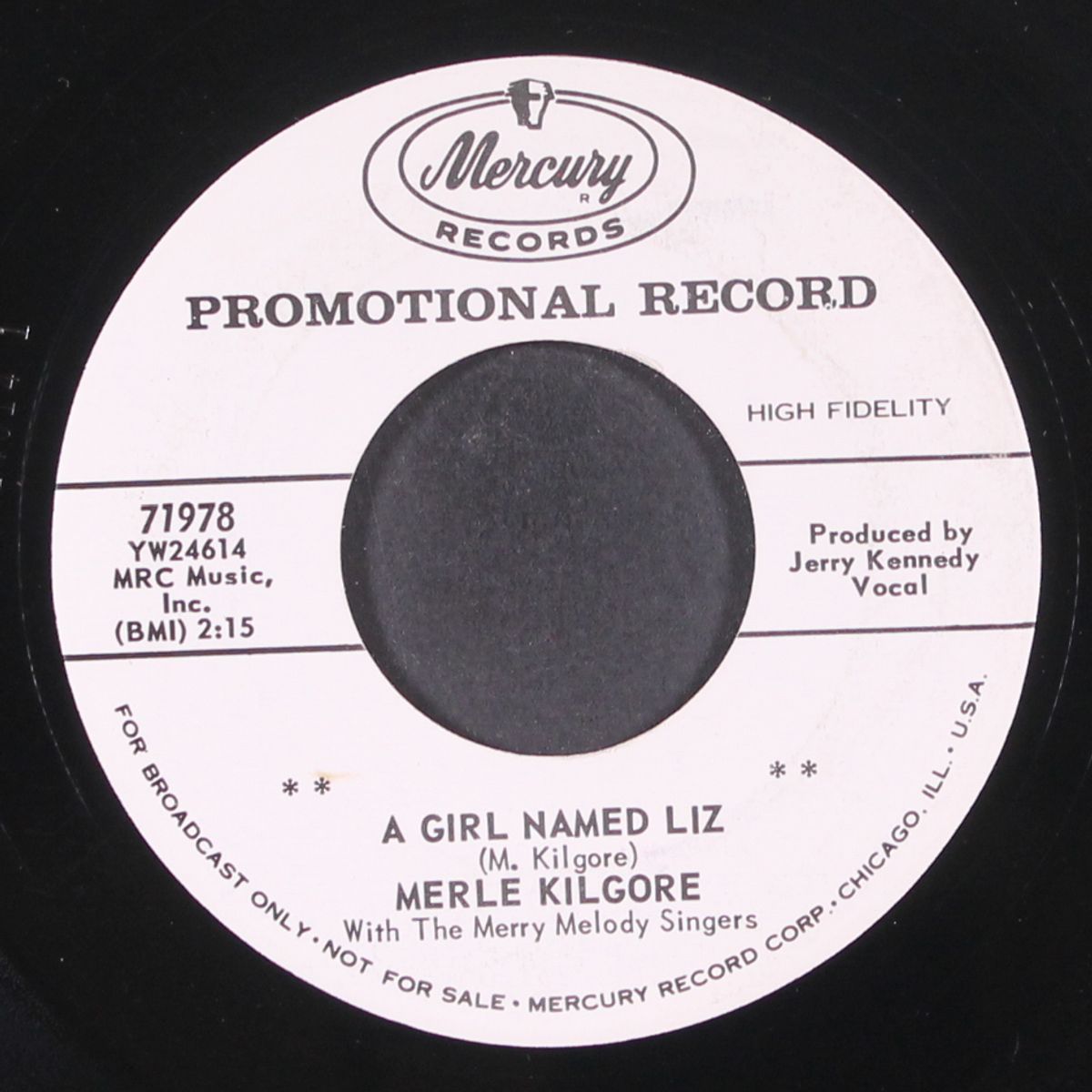 a girl named liz / trouble at the tower by MERLE KILGORE