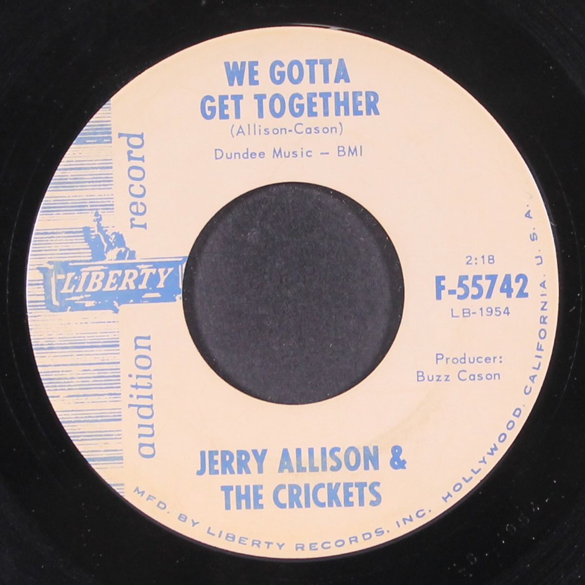 we gotta get together / i think i've caught the blues by JERRY ALLISON & CRICKETS
