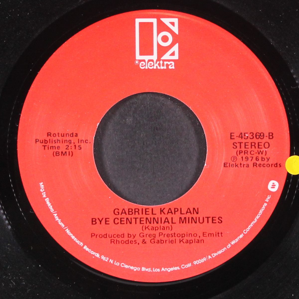 up your nose / bye centennial minutes by GABRIEL KAPLAN