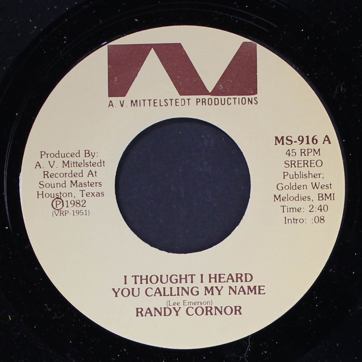 i thought i heard you calling my name by RANDY CORNOR