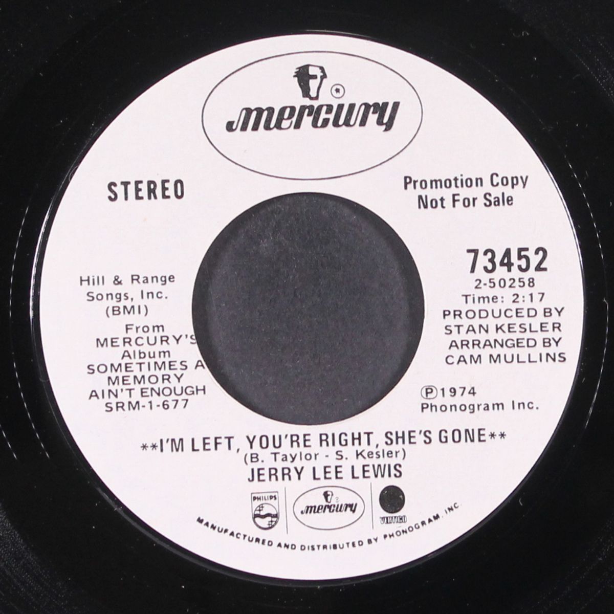 i'm left you're right she's gone by JERRY LEE LEWIS