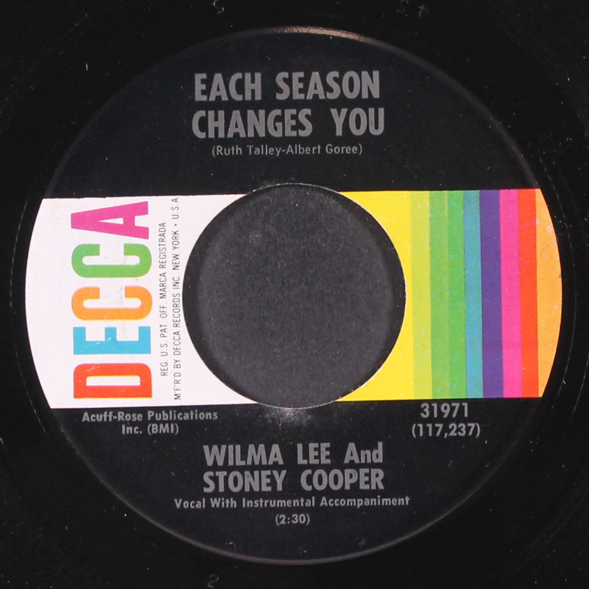 each season changes you / it's easier to say than do by WILMA LEE & STONEY COOPER
