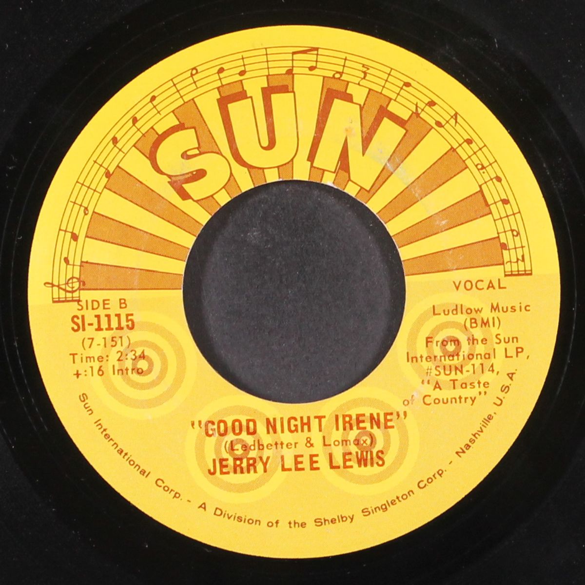 good night irene / i can't seem to say goodbye by JERRY LEE LEWIS