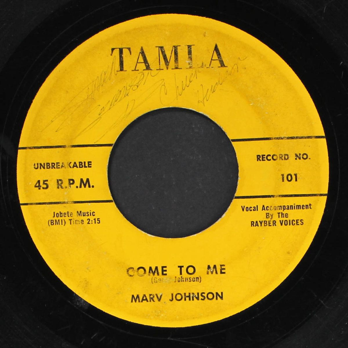 come to me / whisper by MARV JOHNSON